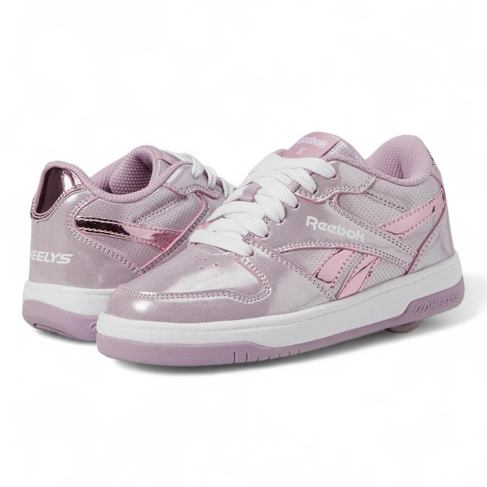 Heelys Kids Pink Metallic Lace-Up Sneakers